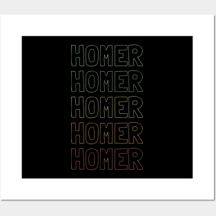 Homer Name Pattern Posters and Art